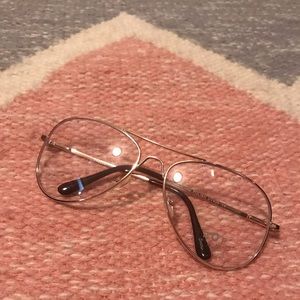 Non prescription, gold aviator glasses